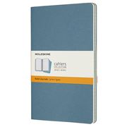 Moleskine - Cahier Ruled Notebook Large Brisk Blue Set 3pce