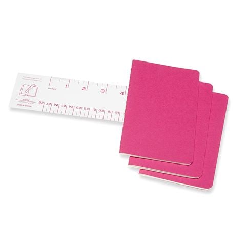 Moleskine Cahier Ruled Notebook Large Kinetic Pink Set 3pc - Peter's of Kensington