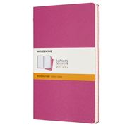 Moleskine - Cahier Ruled Notebook Large Kinetic Pink Set 3pc