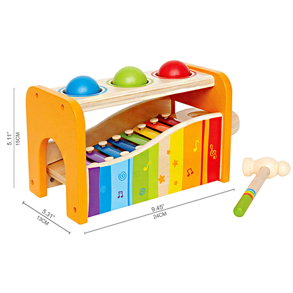 Hape Toddler Music Pound and Tap Bench 6pce Peter's of Kensington