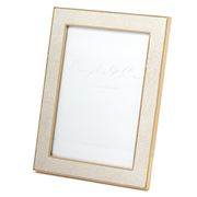 Flair Decor - Shagreen Photo Frame White & Gold 13x18cm