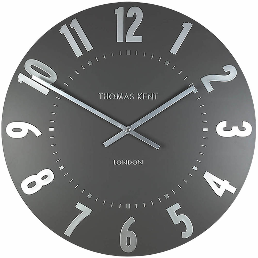 Thomas Kent Mulberry Wall Clock Graphite & Silver 30cm Peter's of