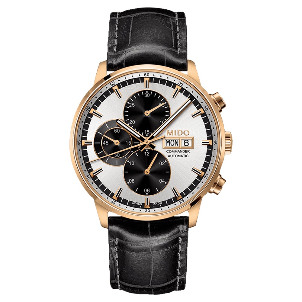 Mido - Commander Auto. Chrono Steel & R/Gold Watch 42.5mm | Peter's of ...