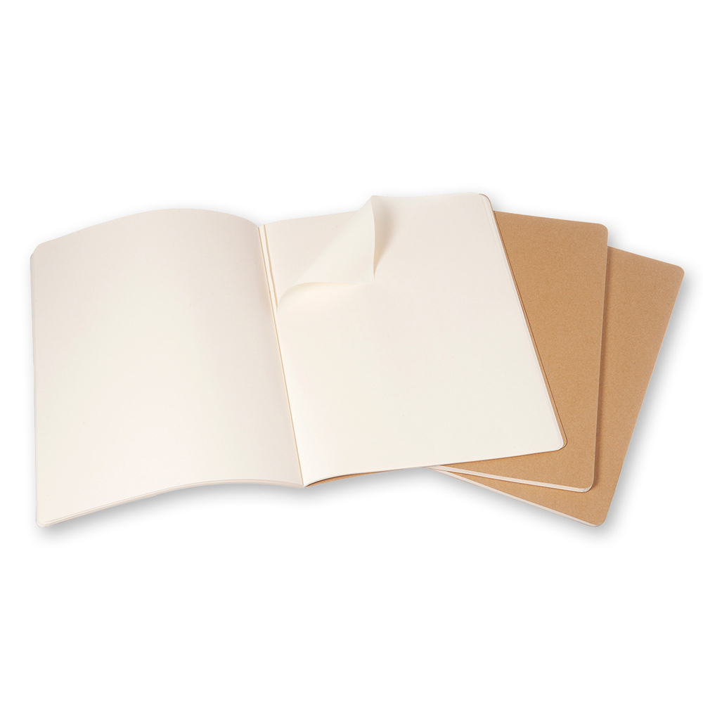 Moleskine - Cahier Plain Notebook XXL Kraft Set 3pce | Peter's of ...