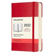 Moleskine - 2022 Hard Cover Daily Diary Scarlet Red Pocket