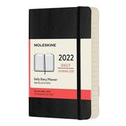 Moleskine - 2022 Soft Cover Daily Diary Black Pocket