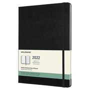 Moleskine - Hard Cover 2022 Weekly Diary/Notebook Black XL