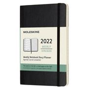 Moleskine - 2022 Weekly Notebook Soft Cover Pocket Dairy Blk