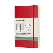 Moleskine - Soft Cover 2022 Weekly Diary Scarlet Red Pocket