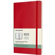 Moleskine - 2022 Soft Cover Diary N/Book Scarlet Red Large