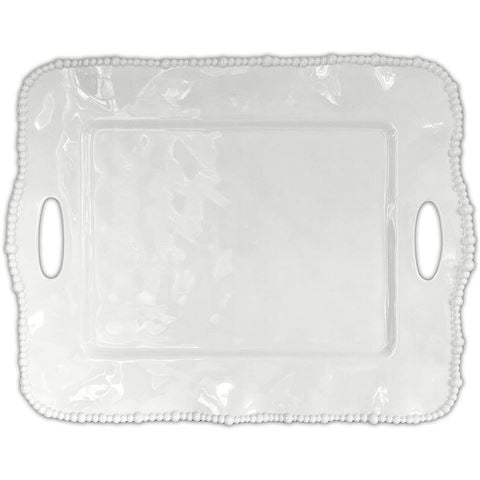 Baci Milano Joke Rectangular Tray White 50x40cm - Peter's of Kensington