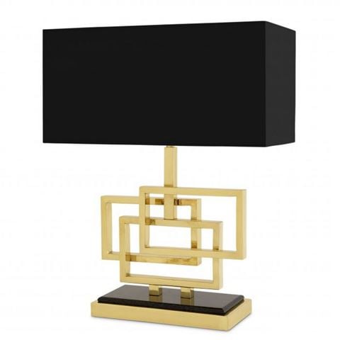 Vandenberg - Table Lamp Windolf Polished Brass w/Shade