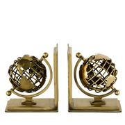 Vandenberg - Bookend Globe Antique Brass Finish Set 2pce