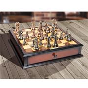 Kasparov - Grandmaster Silver & Bronze Chess Set 33pce