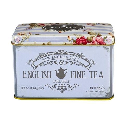 New English Teas Limited Earl Grey Floral Violet Tin 40 Teabags - Peter's of Kensington