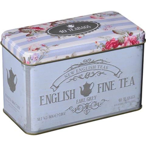 New English Teas Limited Earl Grey Floral Violet Tin 40 Teabags - Peter's of Kensington
