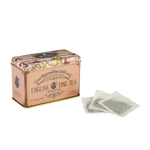 New English Teas Limited English B/fast Floral Tea Tin Pink 40Bags - Peter's of Kensington