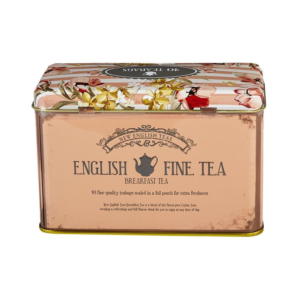 New English Teas - English B/fast Floral Tea Tin Pink 40Bags | Peter's ...