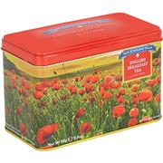 New English Teas - English Breakfast Poppies Tin 40 Teabags