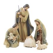 Roman Christmas - Holy Family Wood Look Set 5pce
