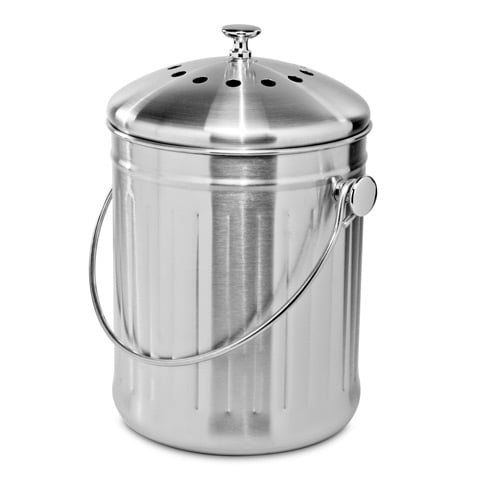 Oggi - Stainless Steel Compost Bin 3.8L | Peter's of 