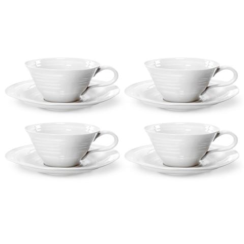 Portmeirion Sophie Conran Teacup & Saucer Set 4pce - Peter's of Kensington