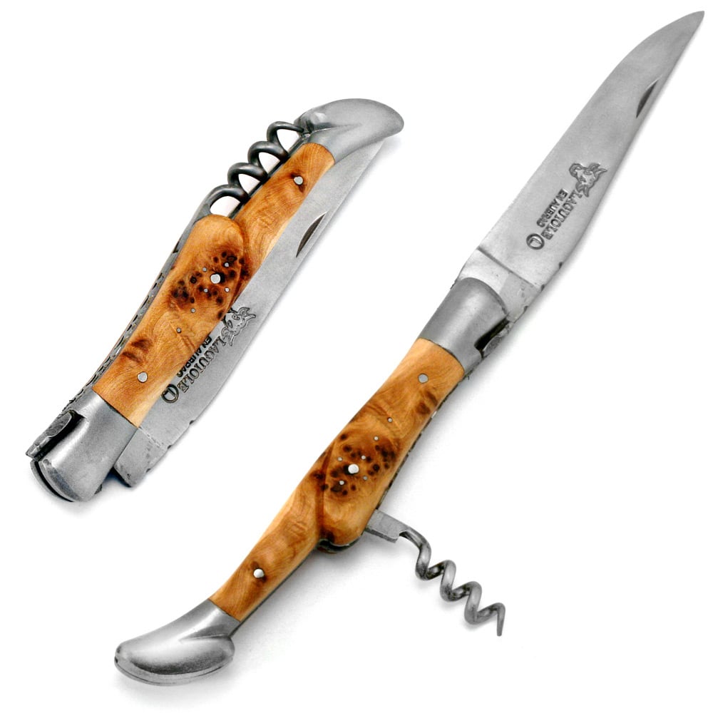 Laguiole Folding Knife with Corkscrew Juniper Peter's of Kensington