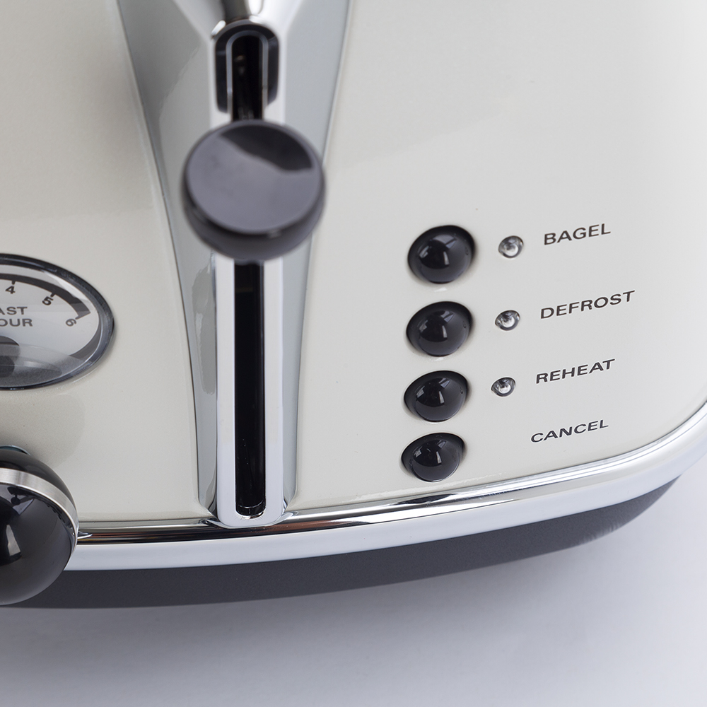 DeLonghi Icona Two Slice Toaster CTO2003 White Peter's of Kensington