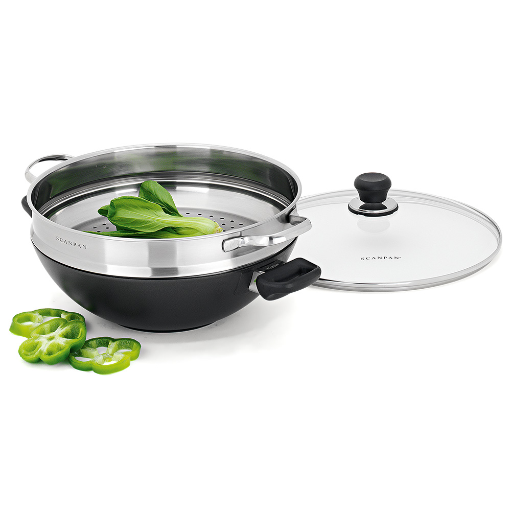 Scanpan Classic Wok/Chef's Pan 32cm with Steamer