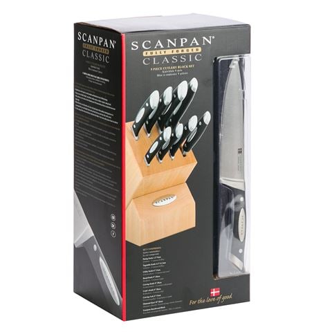 Scanpan Classic Knife Block Set 9pce - Peter's of Kensington