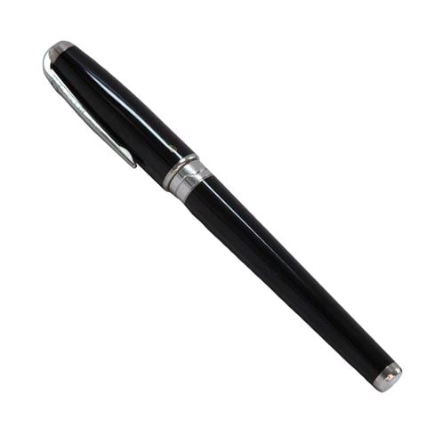 Dupont - L.Ed. Olympio Chinese Lacquer Fountain Pen w/Solitaire Diamond On Clip