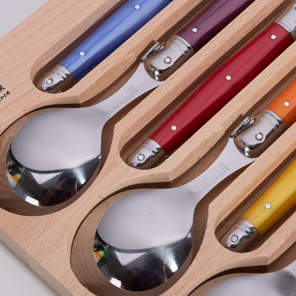 Laguiole Debutante Soup Spoon Assorted Set 6pce Peter's of Kensington