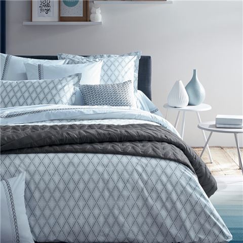 Anne De Solene Opera Printed Flat Sheet Blue Frost Queen Peter S Of Kensington Opera Printed Flat Sheet Blue Frost, Anne De Solene Bedding Australia