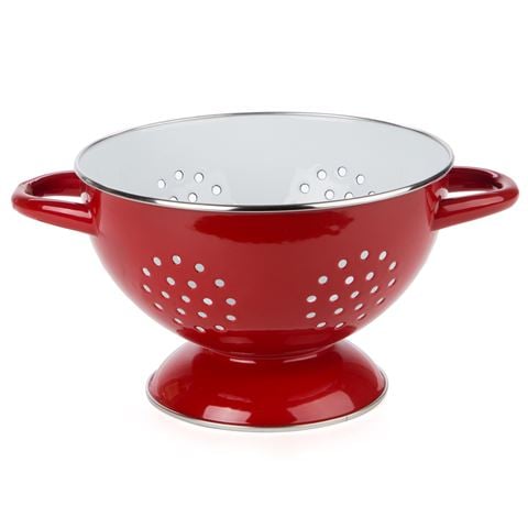 Retro Kitchen - Enamel Red Colander | Peter's of Kensington