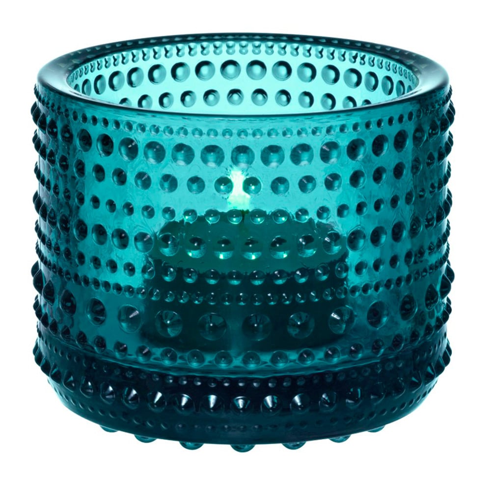 iittala Kastehelmi Votive Candle Holder Sea Blue Peter's of Kensington