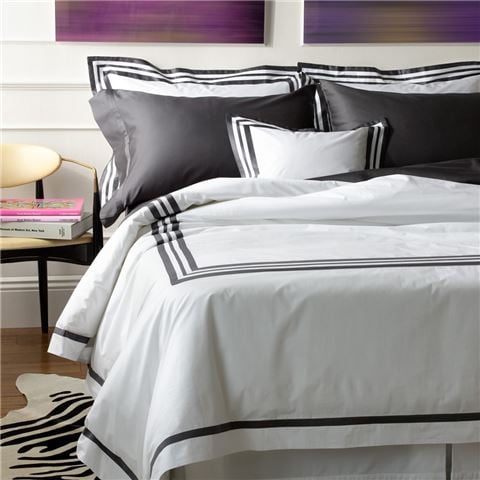 Matouk - Allegro Pillowcase European Sham Charcoal