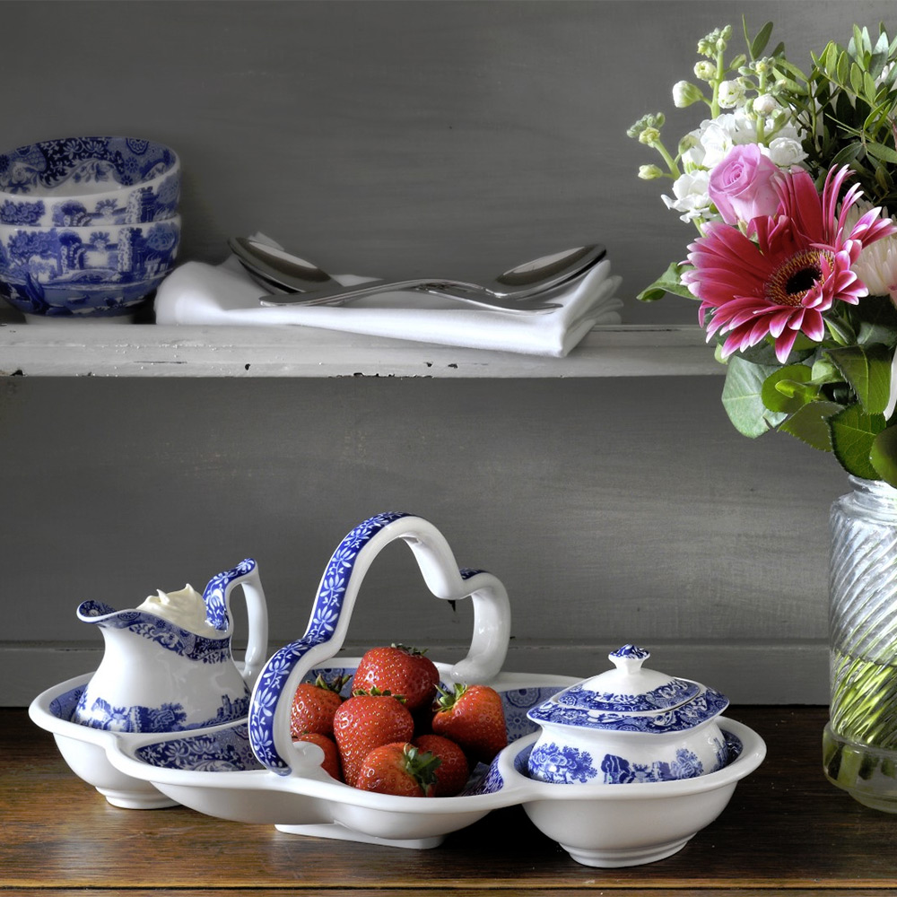 Spode - 200th Anniversary Blue Italian Entertaining Set