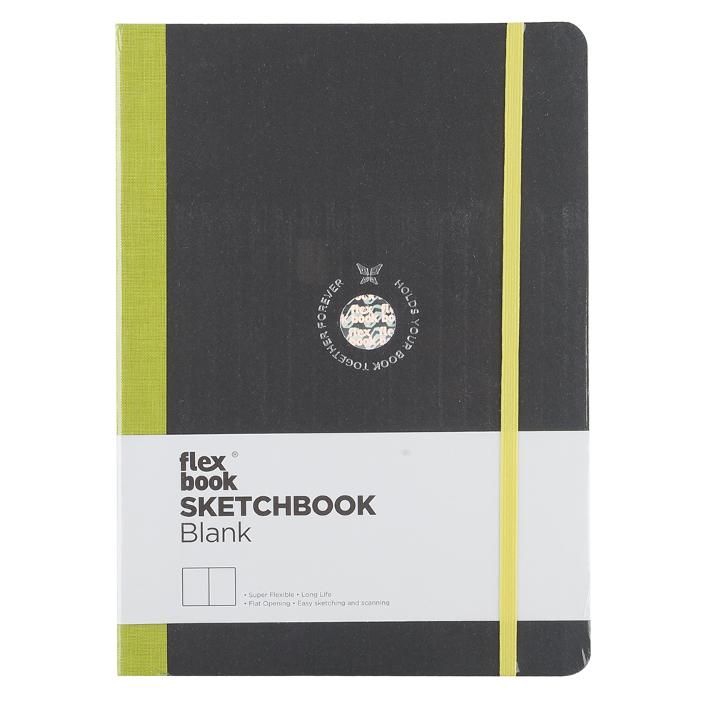 Flexbook Medium Blank Light Green Sketchbook Peter's of Kensington