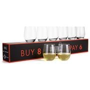 Riedel - O Series Viognier Chardonnay Pay for 6 Get 8 Pack