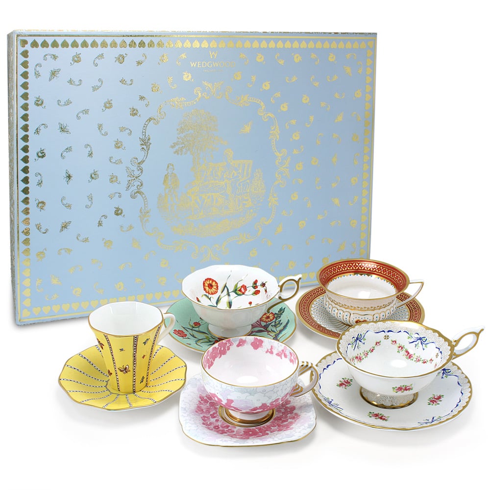 Wedgwood Harlequin Collection Teacup and Saucer Set 10pce