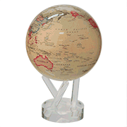 Mova - Antique Spinning Globe Small Beige