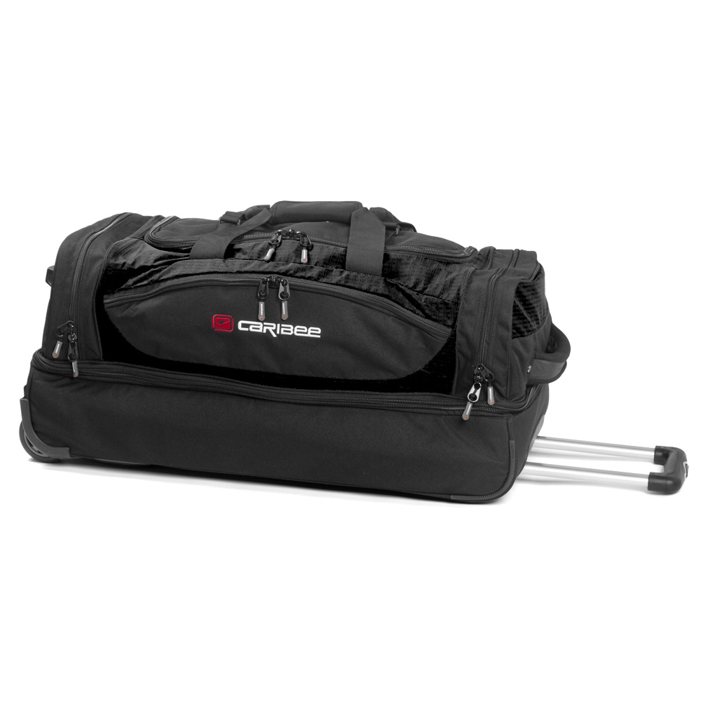 Caribee Scarecrow Dx 70 Black Trolley Duffle Bag Peter's of Kensington