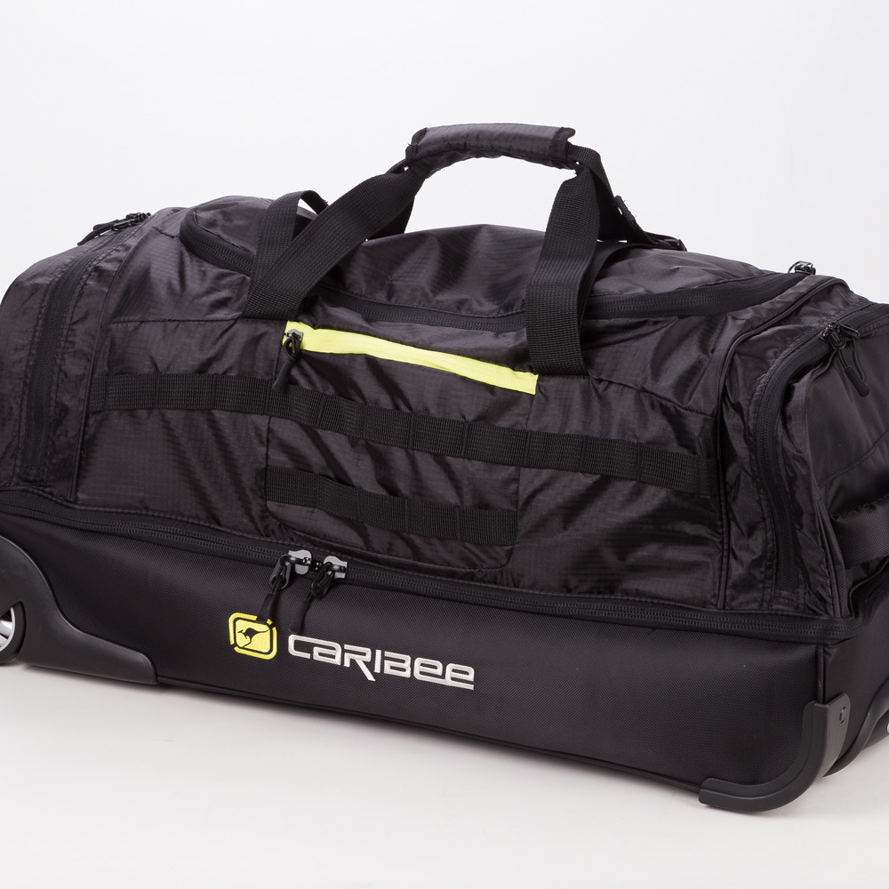 NEW Caribee Scarecrow DX 85 Black Trolley Duffle Bag 100L eBay