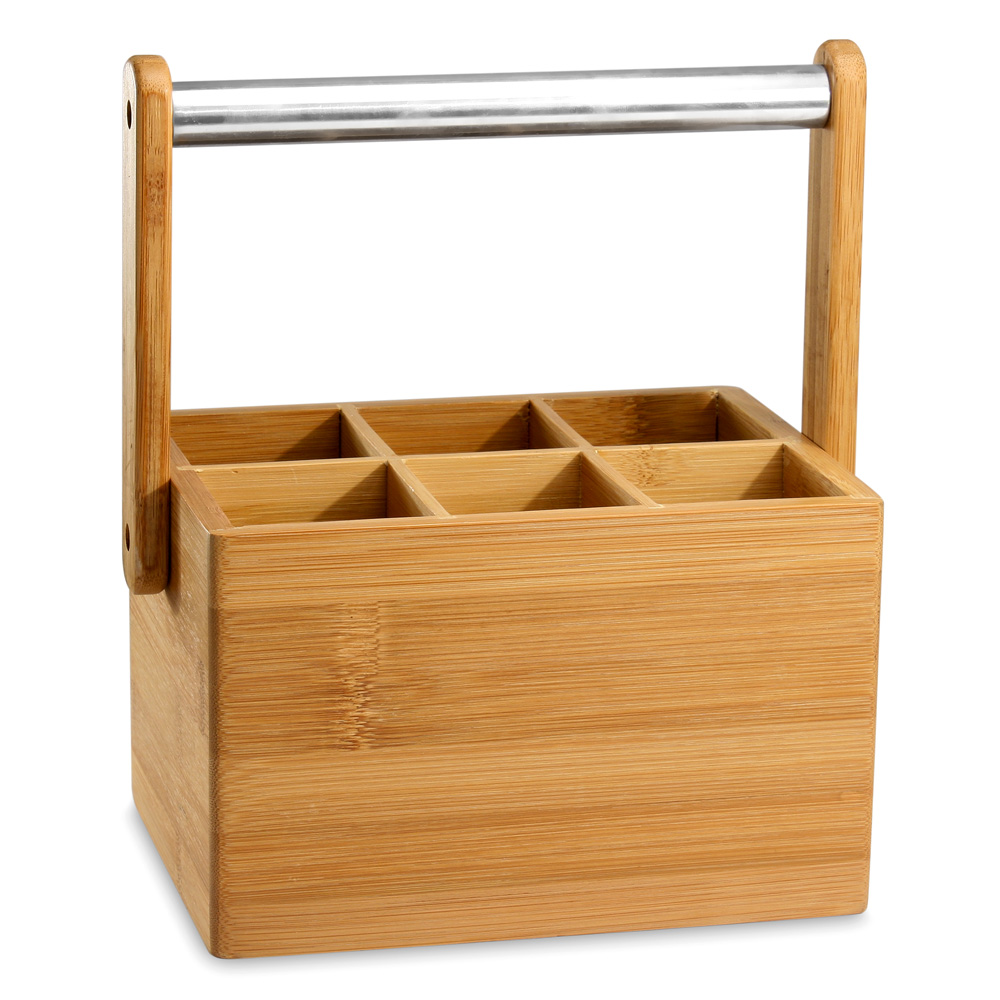 Urban Bamboo Cutlery Caddy with Aluminium Handle