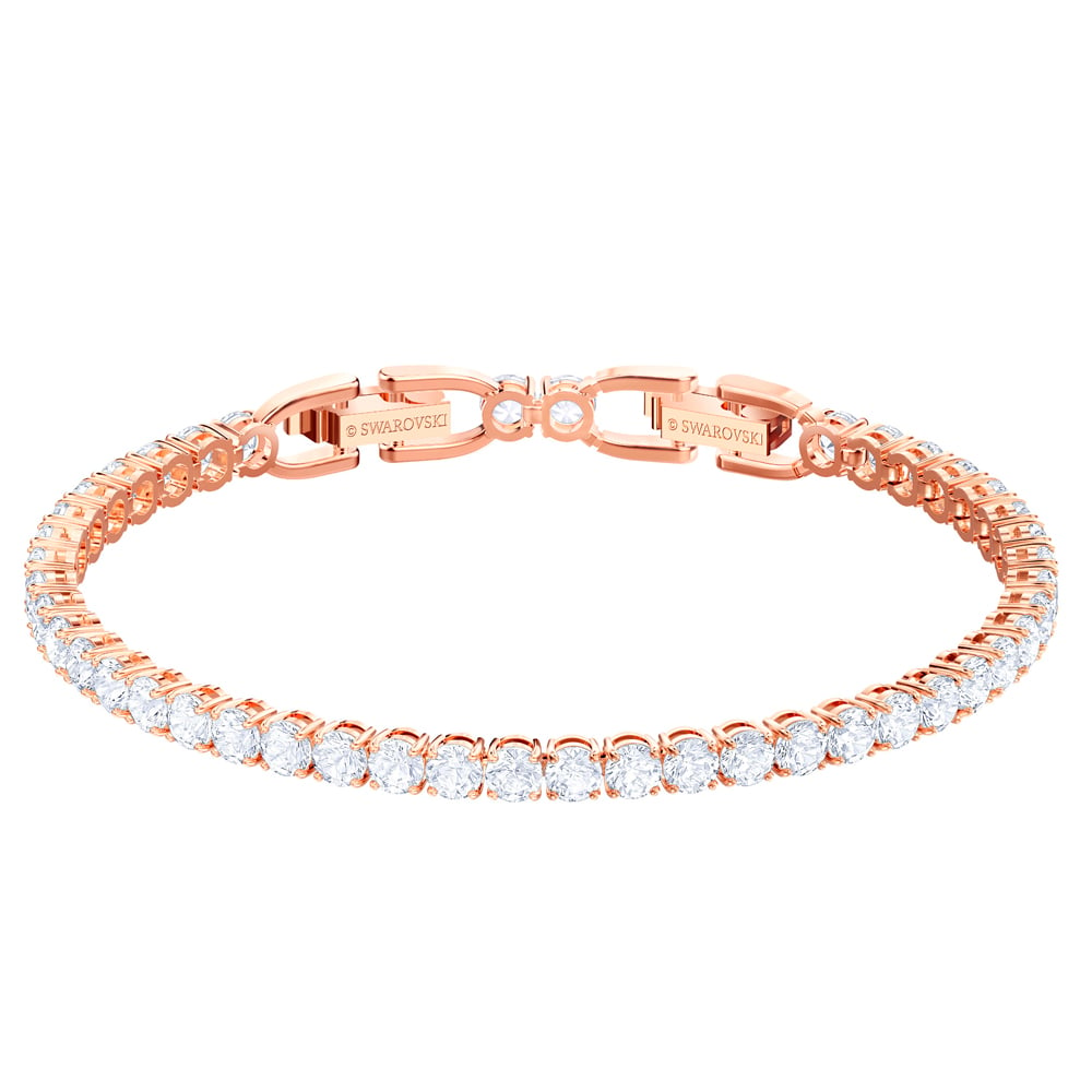 Swarovski Tennis Deluxe Bracelet Rose Gold Peters Of Kensington