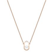Swarovski - North Clear Rose Gold Oval Necklace
