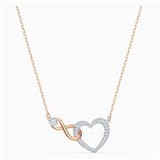 Swarovski - Infinity Necklace Heart Crystal Rose Gold