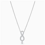 Swarovski - Infinity Necklace Long White Rhodium Plated