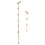 Swarovski - Constella Asymmetrical Drop Earrings Gold Toned