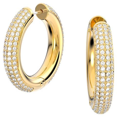 Swarovski Jewellery - Dextera Hoop Earrings w/White Crystal Gold Tone